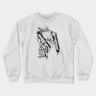 Dope hands with guns manga drawing Crewneck Sweatshirt